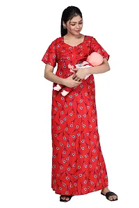 Women Printed Feeding Nighty For Maternity Wear In Amazing Colors And Best Fabric Pack Of 2-thumb1