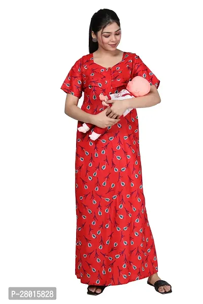 Women Printed Feeding Nighty For Maternity Wear In Amazing Colors And Best Fabric Pack Of 2-thumb2