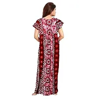 Mudrika Women's Soft Cotton Sleepwear Nighty Gown (Multicolour, Free Size) -Combo Pack of 2pcs-thumb3