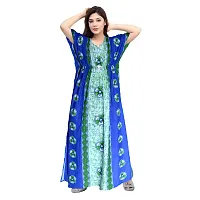 Stylish Embellished rich long Printed nightwear Combo Pack of 2-thumb3