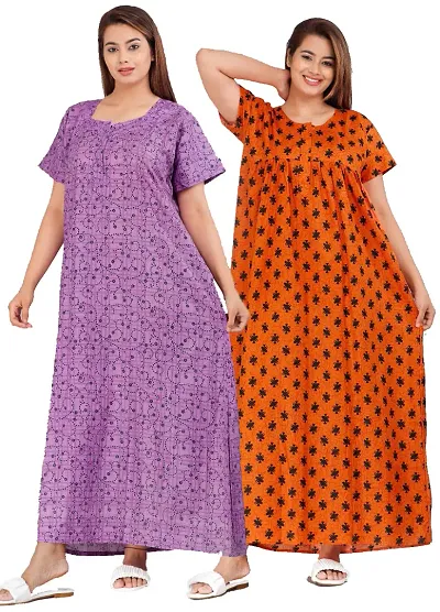 Stylish Gowns For Women Pack Of 2