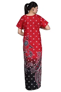 Elegant Cotton Blend Printed Maternity Feeding Nighty For Women-thumb1