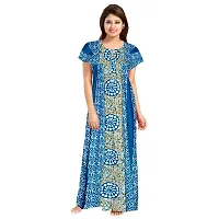 Lorina Women's Cotton Printed Attractive Maternity Wear Comfortable Maxi Nightdresses ( Combo Pack of 2 PCs.)-thumb3