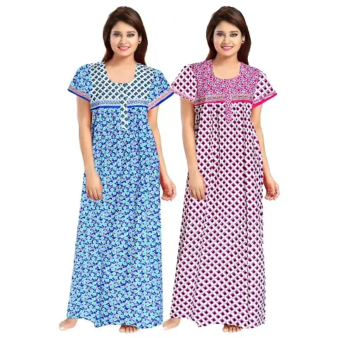 Dauina Nightdress For Women - Pack of 2