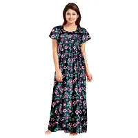 Nandini Ladies 100% Cotton Jaipuri Hand Prints Nighty and Nightdresses Nighty (Combo Pack of 2 Pcs)-thumb1