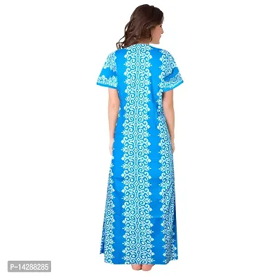 JVSP 100% Cotton Nighty for Women || Full Length Printed Nighty/Maxi/Night Gown/Night Dress/Nightwear Inner  Sleepwear for Women's (Combo Pack of 2)-thumb5