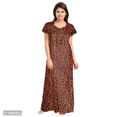 Stylish Embellished rich long Printed nightwear Combo Pack of 2-thumb2