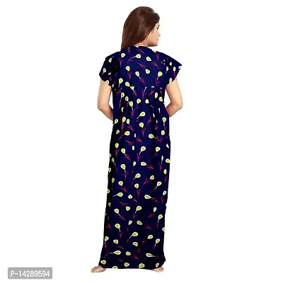 Mudrika Women's Cotton All Over Print Maxi Length Night Gown (ComboNT7691 XXL Red, Grey_Red, Grey_2XL)-thumb5