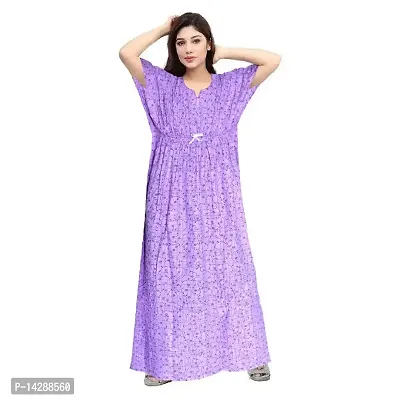 Latest Cotton Printed Kaftan/Nightgown for Women-thumb2