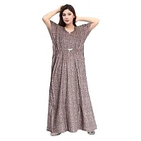 Stylish Embellished rich long Printed nightwear Combo Pack of 2-thumb3