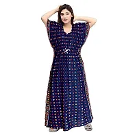 Lorina Women's Fashion Cotton Printed Full Length Maxi Night Gown Maternity Wear Kaftan Maxi Nighty (Combo Pack of 2)-thumb3