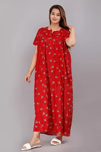 JVSP Women's Attractive Cotton Printed Full Length Maxi Sleepwear Maternity Wear Kaftan Maxi Nightdress (Pack of 2)-thumb1