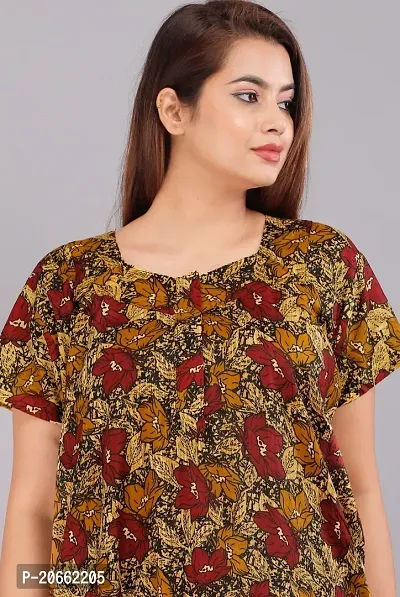 Trendy Cotton Printed Nighty For Women-thumb3