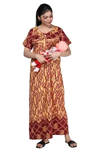 Women Printed Feeding Nighty For Maternity Wear In Amazing Colors And Best Fabric Pack Of 2-thumb1