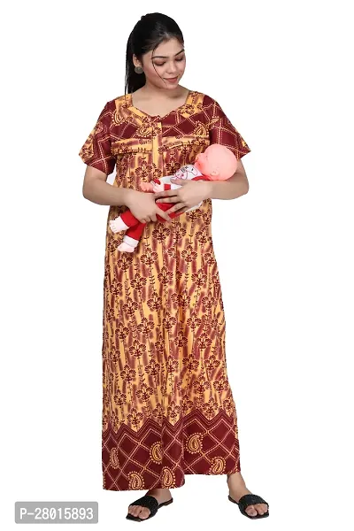 Women Printed Feeding Nighty For Maternity Wear In Amazing Colors And Best Fabric Pack Of 2-thumb2