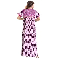 Mudrika Women's Pure Cotton Regular Jaipuri Maxi Nighty (Multicolor, Free Size)-thumb4