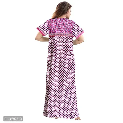 Mudrika Women's Pure Cotton Regular Jaipuri Maxi Nighty (Multicolor, Free Size)-thumb5