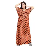 Lorina Women's Fashion Cotton Printed Full Length Maxi Night Gown Maternity Wear Kaftan Maxi Nighty (Combo Pack of 2)-thumb1