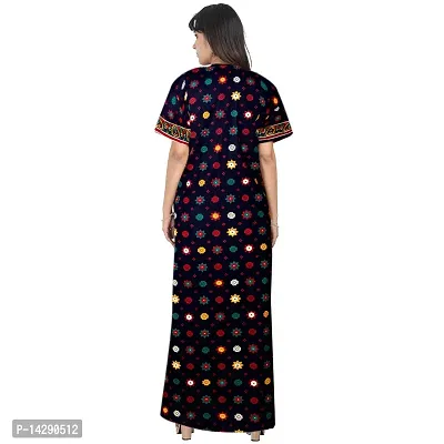 Mudrika Women Full Length Cotton Nighty (Multicolour Free Size) -Combo Pack of 2 Pieces-thumb4