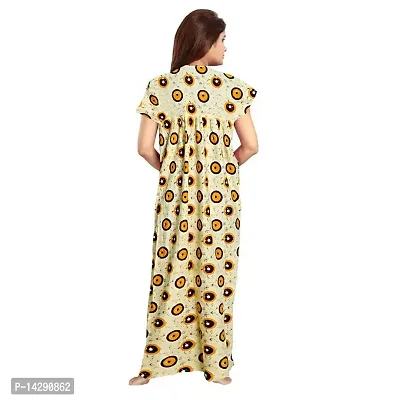 Nandini Women's Cotton Maxi Nighty Night Gown, Free Size Combo Pack of 2 Pieces-thumb5