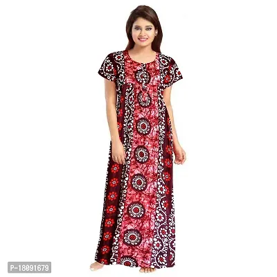 Stylish Embellished rich long Printed nightwear Combo Pack of 2-thumb2