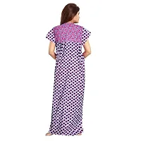 Mudrika Women's Pure Cotton Regular Jaipuri Maxi Nighty (Multicolor, Free Size)-thumb2