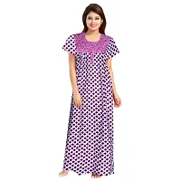 Mudrika Women's Pure Cotton Regular Jaipuri Maxi Nighty (Multicolor, Free Size)-thumb1