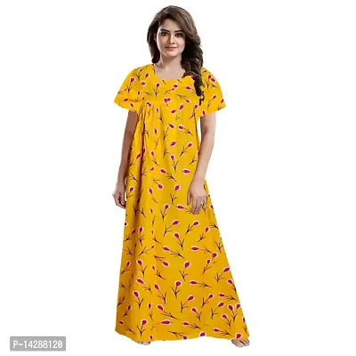 JVSP Women's Pure Cotton Printed Attractive Maxi Maternity Wear Comfortable Nightdresses ( Combo Pack of 2 PCs.)-thumb2