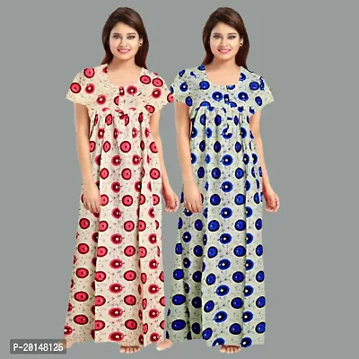 Stylish Cotton Nightdress For Women Pack Of 2-thumb0
