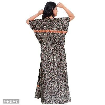 JVSP Women's Fashion Cotton Printed Full Length Maxi Night Gown Maternity Wear Kaftan Maxi Nighty (Combo Pack of 2)-thumb3