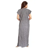 Lorina Women's Cotton Maxi Nighty Night Gown, Free Size Combo Pack of 2 Pieces-thumb2