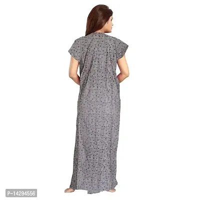 Lorina Women's Cotton Maxi Nighty Night Gown, Free Size Combo Pack of 2 Pieces-thumb3