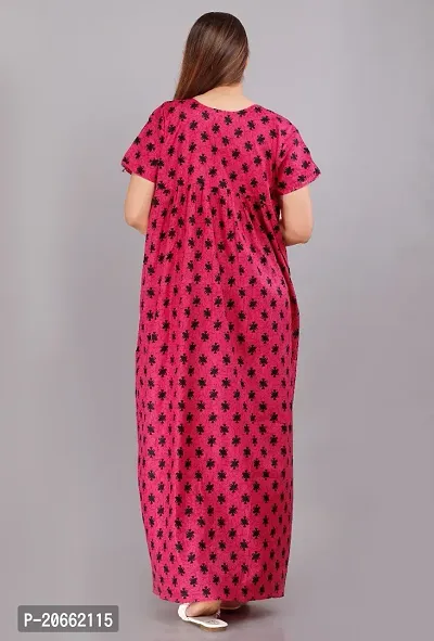 Trendy Cotton Pink Short Sleeves Nightwear For Women-thumb4