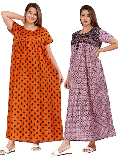 Stylish Nighty For Women Pack Of 2