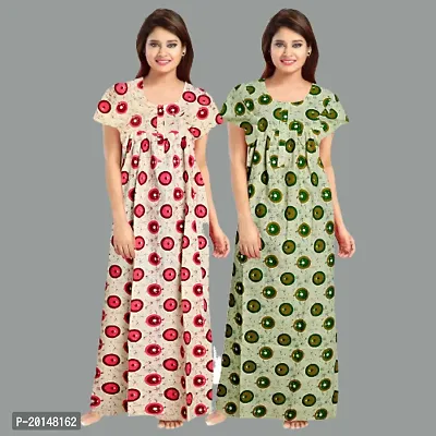 Stylish Cotton Nightdress For Women Pack Of 2