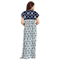 Mudrika Women's 100% Cotton Printed Maxi Maternity Nightwear Nightdress Free Size, (Combo Pack of 2) Red,White-thumb4