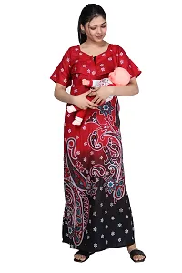 Women Printed Feeding Nighty For Maternity Wear In Amazing Colors And Best Fabric Pack Of 2-thumb3