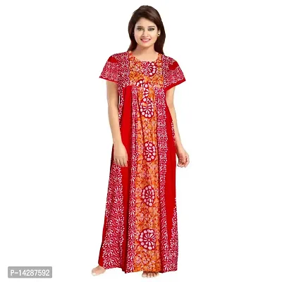 JVSP Women's Cotton Printed Attractive Maternity Wear Comfortable Maxi Nightdresses ( Combo Pack of 2 PCs.)-thumb2