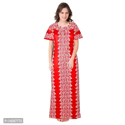 JVSP 100% Cotton Nighty for Women || Full Length Printed Nighty/Maxi/Night Gown/Night Dress/Nightwear Inner  Sleepwear for Women's (Combo Pack of 2)-thumb4