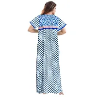 Mudrika Women's Pure Cotton Regular Jaipuri Maxi Nighty (Multicolor, Free Size)-thumb2