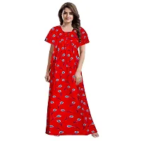 JVSP Women's Pure Cotton Printed Attractive Maxi Maternity Wear Comfortable Nightdresses ( Combo Pack of 2 PCs.)-thumb3