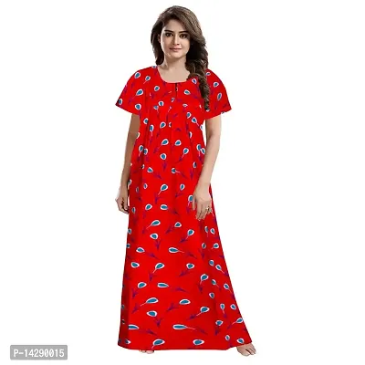 JVSP Women's Pure Cotton Printed Attractive Maxi Maternity Wear Comfortable Nightdresses ( Combo Pack of 2 PCs.)-thumb4