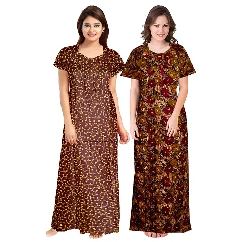 Dauina Nightdress For Women - Pack of 2