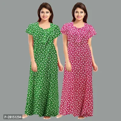 Stylish Cotton Nightdress For Women Pack Of 2