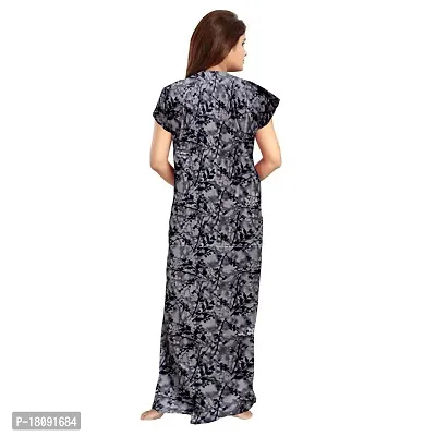 Stylish Embellished rich long Printed nightwear Combo Pack of 2-thumb5