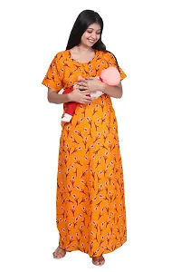 Women Printed Feeding Nighty For Maternity Wear In Amazing Colors And Best Fabric Pack Of 2-thumb1