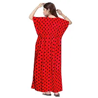 Lorina Women's Pure Cotton Printed Regular Wear Kaftan Maxi Nighties 2 PC-thumb4