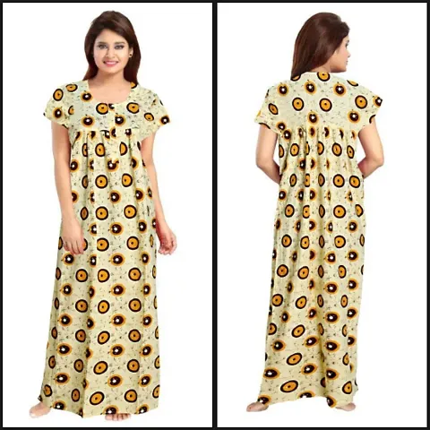 Womens Cotton Printed Nighty/Night Gowns