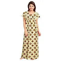 Nandini Women's Cotton Maxi Nighty Night Gown, Free Size Combo Pack of 2 Pieces-thumb3