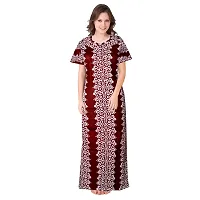 JVSP 100% Cotton Nighty for Women || Long Length Printed Nighty/Maxi/Night Gown/Night Dress/Nightwear Inner  Sleepwear for Women's (Combo Pack of 2)-thumb3